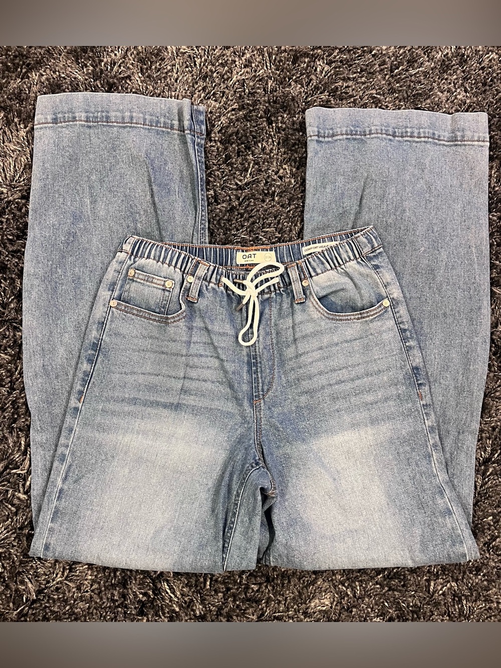 🌺OAT WIDE LEG DRAW STRING CARGO JEANS SIZE 2/26🌺